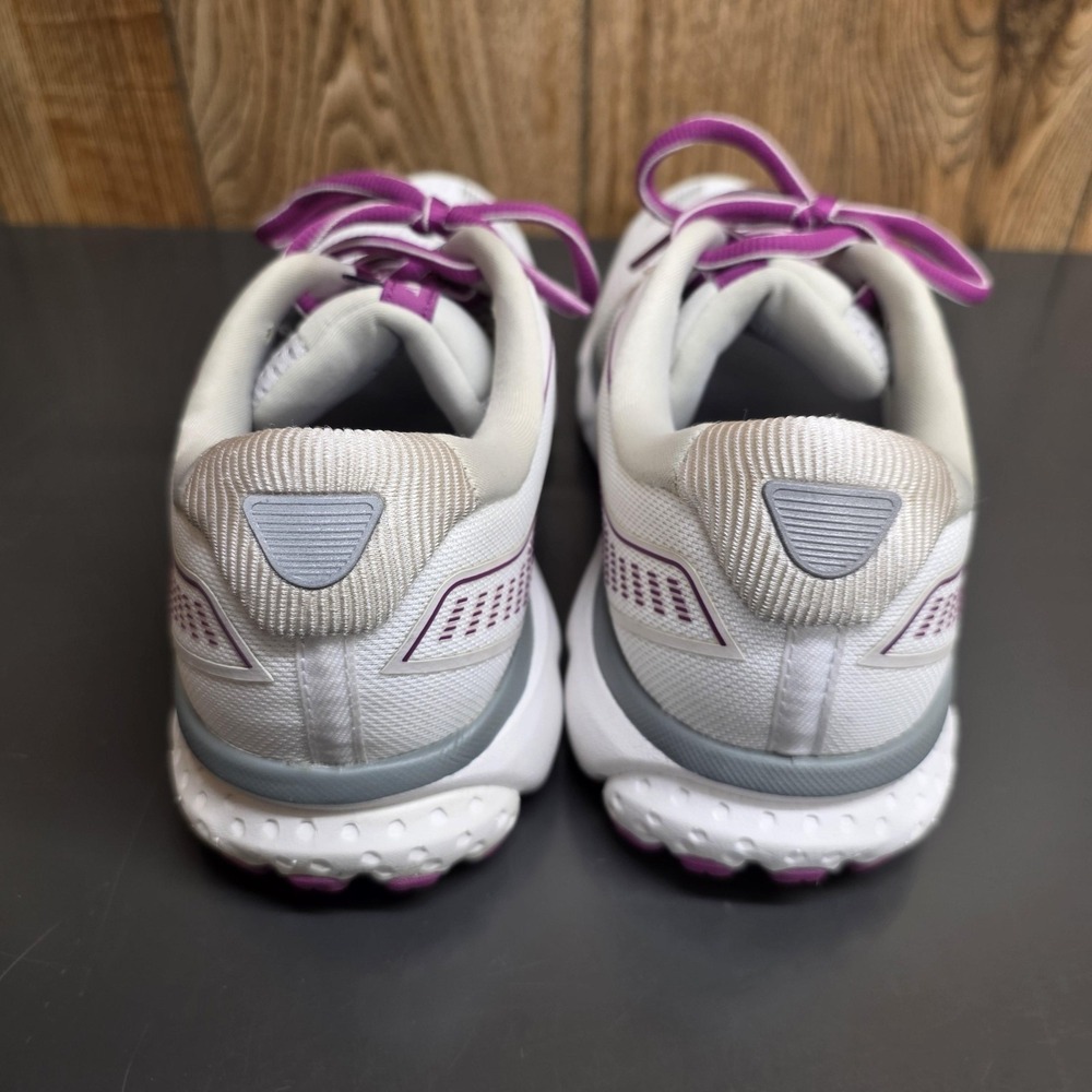 Brooks Ghost 12 Shoes Womens Size 7 White Purple Running Sneakers Cushion - Picture 5 of 10
